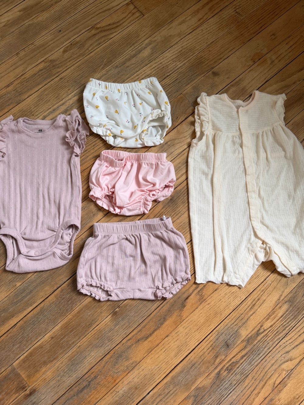 6M Summer Bundle 5pc Baby Outfit Set Matching Set Shorts Romper